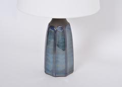 Einar Johansen Tall Blue Stoneware Table Lamp Model 1042 by Einar Johansen for S holm - 3058756