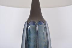 Einar Johansen Tall Blue Stoneware Table Lamp Model 1042 by Einar Johansen for S holm - 3058757