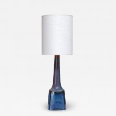 Einar Johansen Tall Einar Johansen Glazed Ceramic Table Lamp S holm Denmark 1960s - 4419349