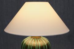 Einar Luterkort Einar Luterkort Green Glazed Ceramic Table Lamp Upsala Ekeby Sweden 1930s - 4370491
