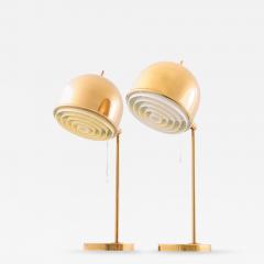 Eje Ahlgren Pair of Table Lamps in Brass and Plastic by Eje Ahlgren 1950s - 4614334