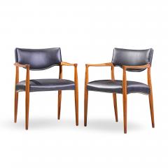 Ejner Larsen Aksel Bender Madsen Aksel Bender Madsen and Ejner Larsen Danish Teak Occasional Lounge Chairs Pair - 4558564