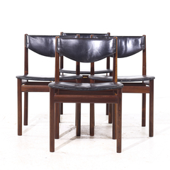 Ejner Larsen Aksel Bender Madsen Ejner Larsen Aksel Bender Madsen Danish Teak Dining Chairs Set of 4 - 4723570