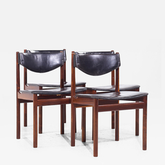 Ejner Larsen Aksel Bender Madsen Ejner Larsen Aksel Bender Madsen Danish Teak Dining Chairs Set of 4 - 4727950
