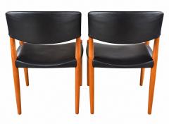 Ejner Larsen Aksel Bender Madsen Ejner Larsen Aksel Bender Madsen Teak Side Dining Chairs for Willy Beck 1950 - 4804246