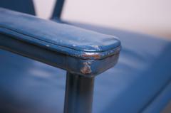 Ejner Larsen Aksel Bender Madsen Pair of Danish Blue Leather Armchairs by Ejner Larsen and Aksel Bender Madsen - 1039018