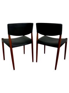 Ejner Larsen Aksel Bender Madsen Teak Side Dining Chairs for Willy Beck 1950 - 4212236