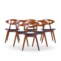 Ejvind A Johansson Ejvind A Johansson for Ivan Gern M belfabrik Model 84 Eye Dining Chair Set 6 - 4501108