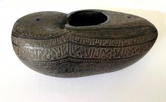 Elaborately carved Antique Beggars Bowl Kashkul - 3077290