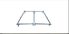 Elaine Cohen Monumental Chrome Oriental King Headboard Frame Elaine Cohen D I A 1972 - 4278264