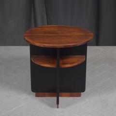 Elegant 1950s French Art Deco Mahogany Side Table - 3783433