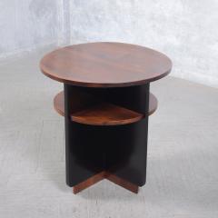 Elegant 1950s French Art Deco Mahogany Side Table - 3788241