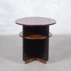 Elegant 1950s French Art Deco Mahogany Side Table - 3788243