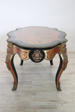 Elegant 19th Century Boulle French Antique Centre Table or Writing Desk - 2501601