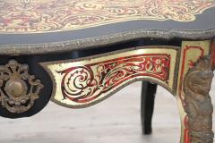 Elegant 19th Century Boulle French Antique Centre Table or Writing Desk - 2501605