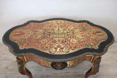Elegant 19th Century Boulle French Antique Centre Table or Writing Desk - 2501607