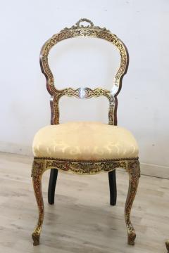Elegant 19th Century Boulle French Antique Pair of Chairs - 3142954
