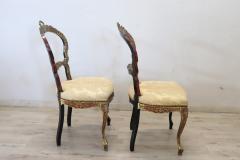 Elegant 19th Century Boulle French Antique Pair of Chairs - 3142962