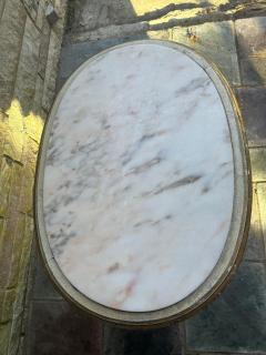 Elegant 19th Century French Louis XVI Painted Marble Top Side Table - 4455927
