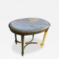 Elegant 19th Century French Louis XVI Painted Marble Top Side Table - 4456923