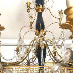 Elegant 19th Century Neoclassical Baltic Crystal and Gilt Bronze Chandelier - 1774933