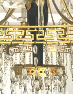 Elegant 19th Century Neoclassical Baltic Crystal and Gilt Bronze Chandelier - 1774936