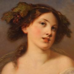 Elegant 19th century portrait painting of a young girl - 3897964