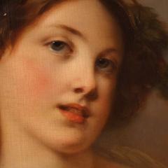 Elegant 19th century portrait painting of a young girl - 3897973