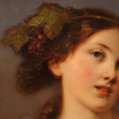 Elegant 19th century portrait painting of a young girl - 3897974