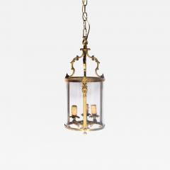 Elegant 20th Century French Gilt Brass Lantern with Curved Detailing - 4070601