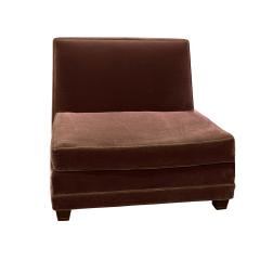 Elegant 4 Piece Modular Sofa in Mohair with Mahogany Legs 1940s - 2439108