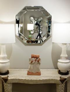 Elegant 8 Sided Mirror With Double Bevel 1960s - 291537