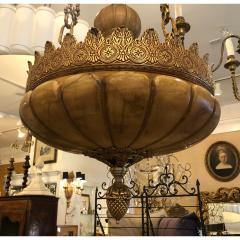 Elegant Baroque Alabaster Gilt Bronze Chandelier by Naurelle - 1694792