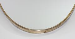 Elegant Brass Frame Wall Shield Mirror in Gio Ponti Inspired Design 1950 Italy - 3538178