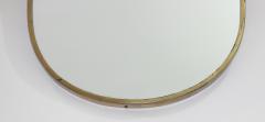 Elegant Brass Frame Wall Shield Mirror in Gio Ponti Inspired Design 1950 Italy - 3538200