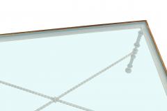 Elegant Bronze Coffee Table with Glass Top - 139882