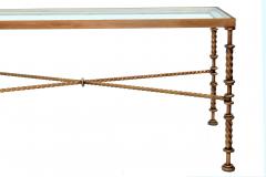 Elegant Bronze Coffee Table with Glass Top - 139884