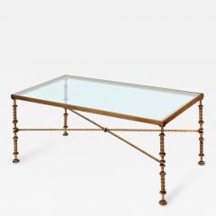 Elegant Bronze Coffee Table with Glass Top - 140470
