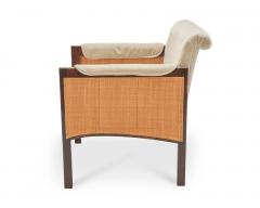 Elegant Caned Lounge Chair in the Style of Dunbar - 4504160