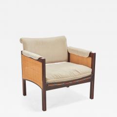 Elegant Caned Lounge Chair in the Style of Dunbar - 4504375