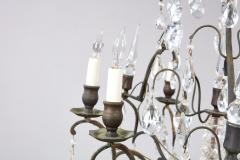 Elegant Crystal and Bronze Chandelier - 4219238