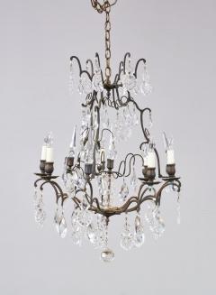 Elegant Crystal and Bronze Chandelier - 4219245