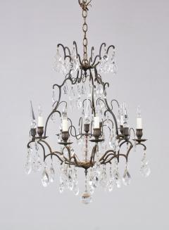 Elegant Crystal and Bronze Chandelier - 4219246