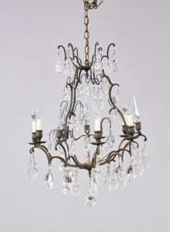 Elegant Crystal and Bronze Chandelier - 4219247
