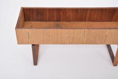 Elegant Danish Midcentury Wooden Planter Box - 3799465