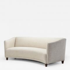 Elegant Danish Three Seater Sofa with Beech Legs Denmark ca 1930s - 2565150