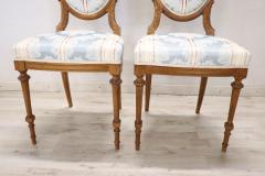 Elegant Early 20th Century Italian Louis XVI Style Pair of Chairs in Beech Wood - 3519919