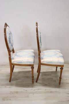 Elegant Early 20th Century Italian Louis XVI Style Pair of Chairs in Beech Wood - 3519921
