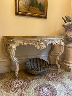 Elegant Fine Italian 18th Century White Painted Console Tables Roma 1750 - 2999449