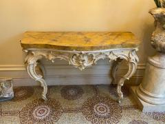 Elegant Fine Italian 18th Century White Painted Console Tables Roma 1750 - 2999450